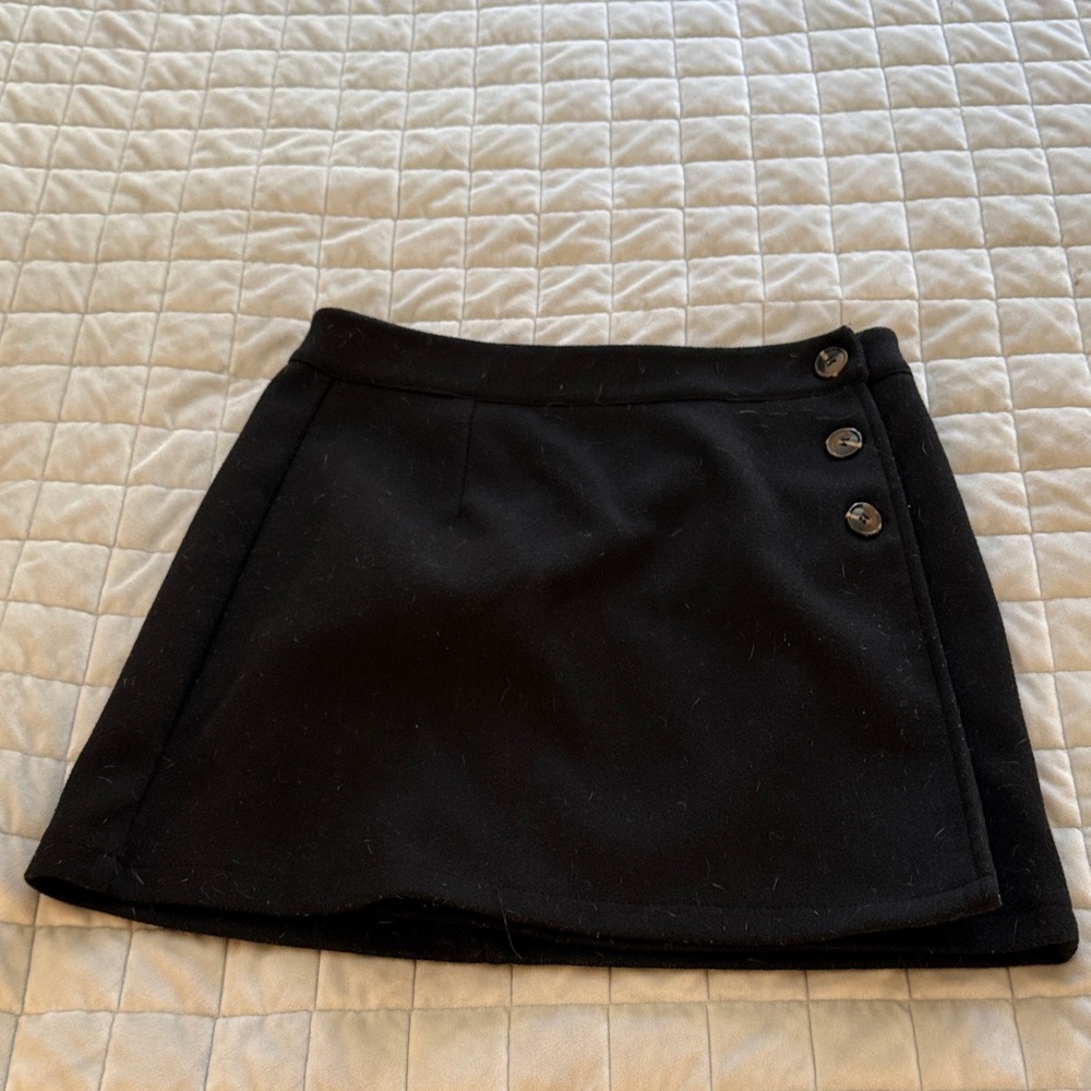 LAST CHANCE❗️ Black Buttoned Women's Wrap Skirt